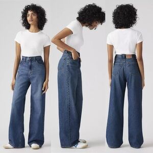 NWT💙Levi’s Cinch Baggy High Rise Women’s Jeans Medium Wash Size 34x31